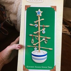 Hallmark Kitchen Angels Spoon Tree, Miniature Ornament Display